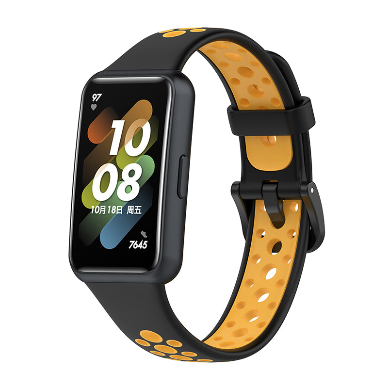 Dual Color Watch Band for Huawei Band 7 Pin Buckle Soft TPU Wrist Strap Replacement Dual Color Watch Band for Huawei Band 7 Pin Buckle Soft TPU Wrist Strap Replacement